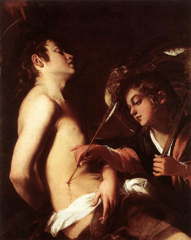 BAGLIONE, Giovanni St Sebastian Healed by an Angel  ed China oil painting art